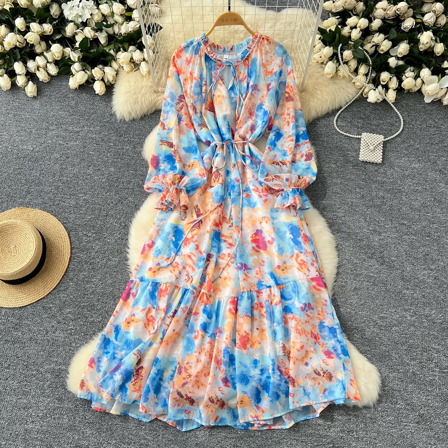 Rock and roll girl floral dress CD850 images